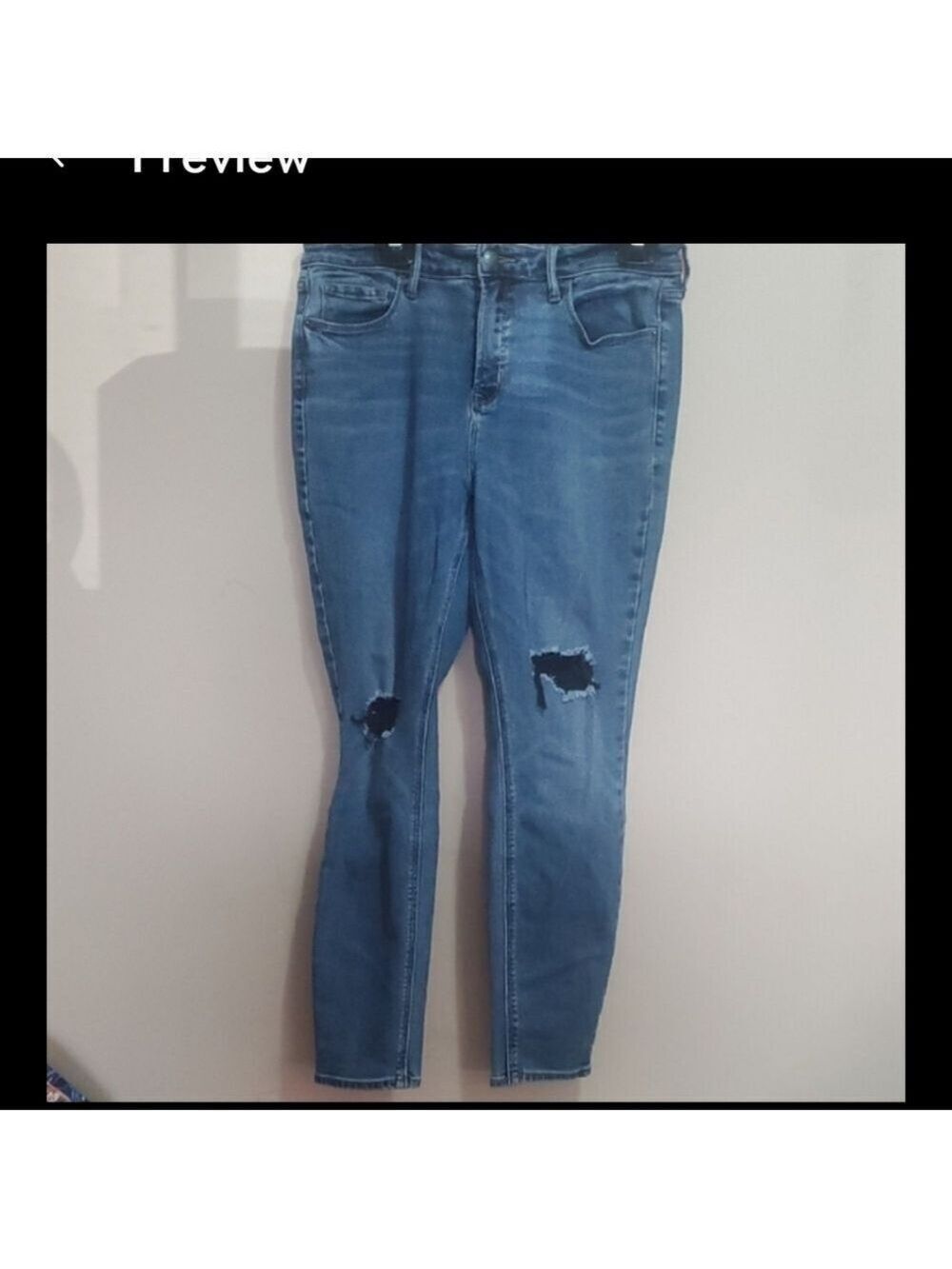Old Navy Rockstar Super Skinny Blue Jeans Size 14 Petite